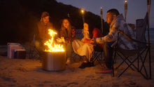 Load image into Gallery viewer, People gathering around the Ecoflame Smokeless fire pit
