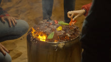 Load image into Gallery viewer, Cooking on the Ecoflame Smokeless fire pit
