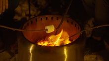 Load image into Gallery viewer, Marshmellows on the Ecoflame Smokeless fire pit
