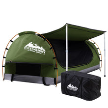 Load image into Gallery viewer, Weisshorn Double Swag Camping Swags Canvas Free Standing Dome Tent Celadon
