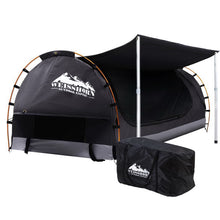 Load image into Gallery viewer, Weisshorn Double Swag Camping Swags Canvas Free Standing Dome Tent Dark Grey
